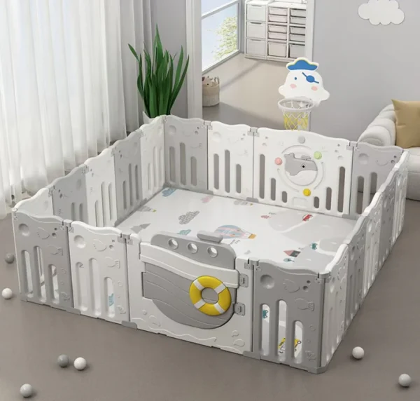 Lucellia® Inklapbare Grondbox Baby – XXL Speelbox met Dubbelzijdige Speelmat en Accesoires