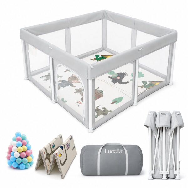 Inklapbare Grondbox Baby 125x125 - Complete set - Kies je Kleur