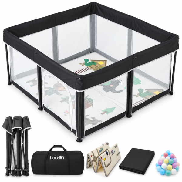 Inklapbare Grondbox Baby 125x125 - Complete set - Kies je Kleur