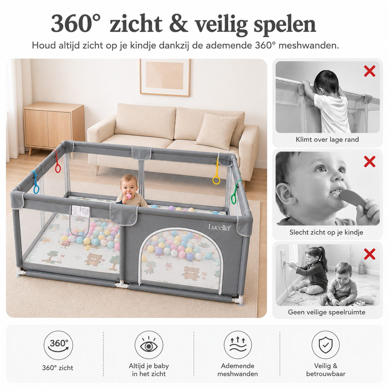 Grondbox Baby 180x200 – Veilige Speelbox